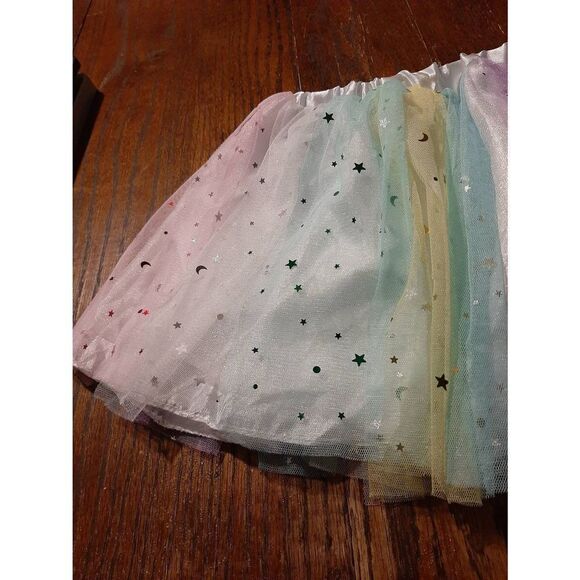 Girls 3-5 All Dressed Up Costume Quality Pastel Tule Layer Tutu Skirt Embellish - Picture 4 of 5